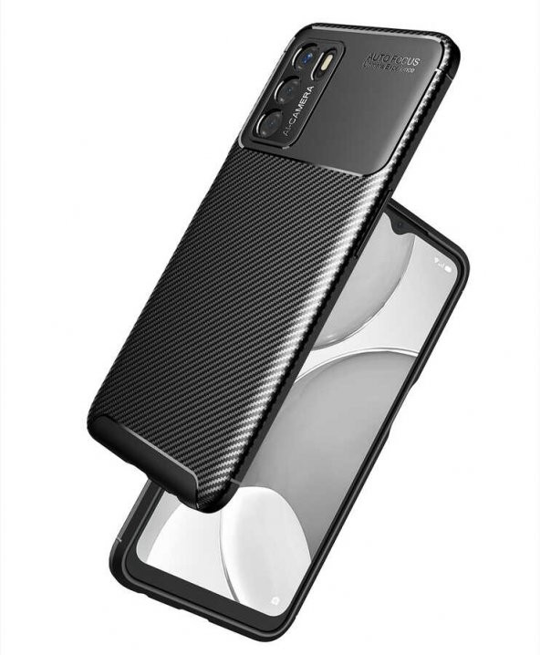 Oppo A16 Kılıf Focus Karbon Kamera Korumalı Silikon Kılıf - 12