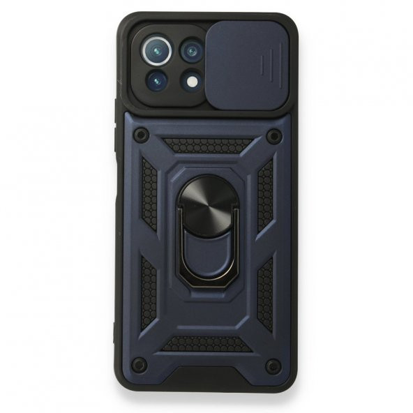 Xiaomi Mİ 11 Lite Kılıf Pars Lens Yüzüklü Standlı Silikon Kılıf - 3