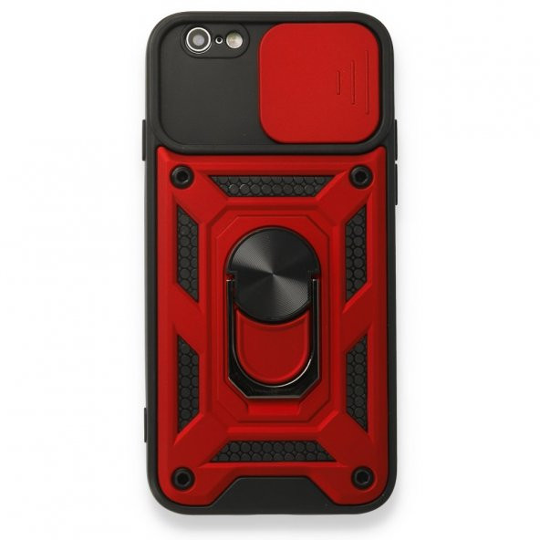 iPhone 6 Kılıf Pars Lens Yüzüklü Standlı Silikon Kılıf - Resim 4