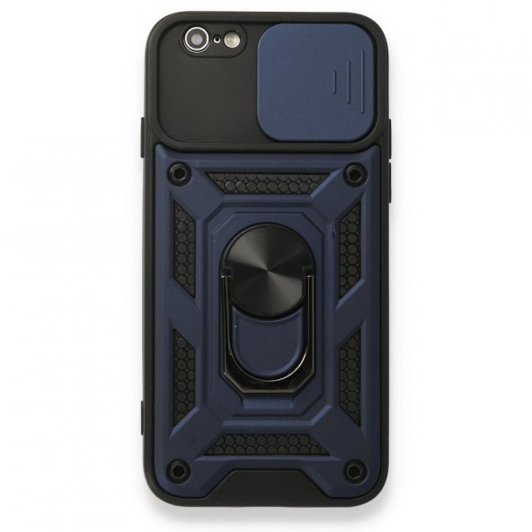 iPhone 6 Kılıf Pars Lens Yüzüklü Standlı Silikon Kılıf - Resim 5