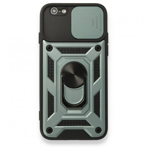 iPhone 6 Kılıf Pars Lens Yüzüklü Standlı Silikon Kılıf - Resim 6