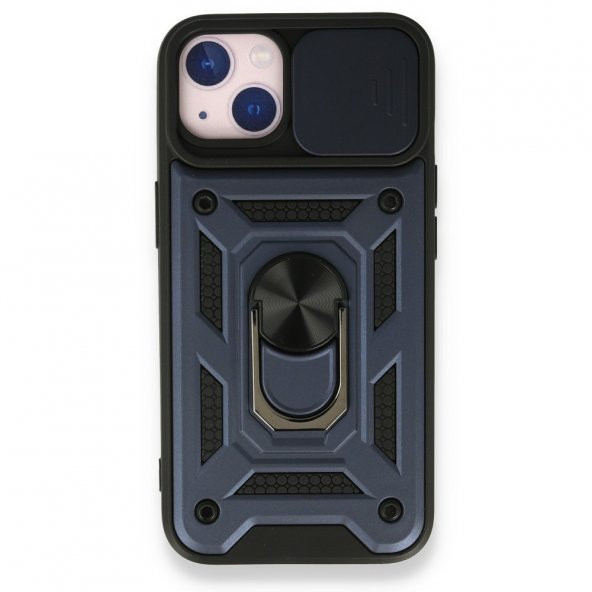 iPhone 13 Kılıf Pars Lens Yüzüklü Standlı Silikon Kılıf - 5