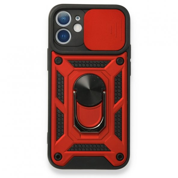 iPhone 12 Mini Kılıf Pars Lens Yüzüklü Standlı Silikon Kılıf - Resim 2