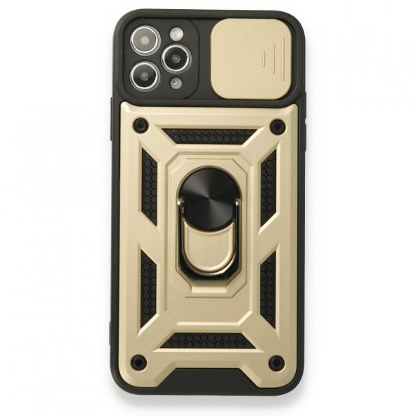 iPhone 11 Pro Max Kılıf Pars Lens Yüzüklü Standlı Silikon Kılıf - 2