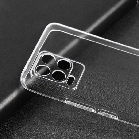 Realme 8 Pro Kılıf Lüx Kamera Korumalı Şeffaf Silikon Kılıf - 8