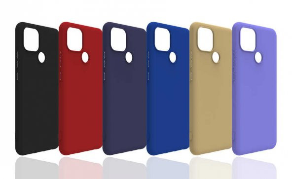 Realme C15 Kılıf Biye Renkli Silikon Kılıf Esnek Kapak - Resim 2