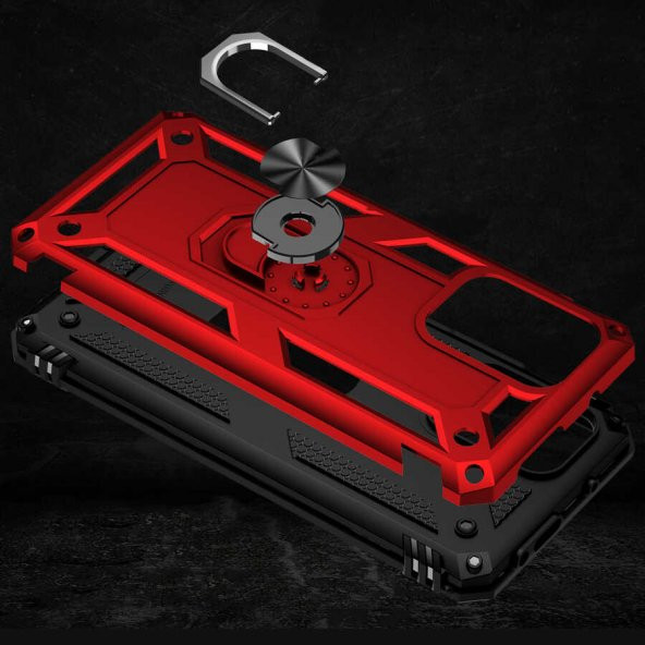 Poco X3 GT Kılıf Sofya Yüzüklü Standlı Silikon Kılıf - Resim 6