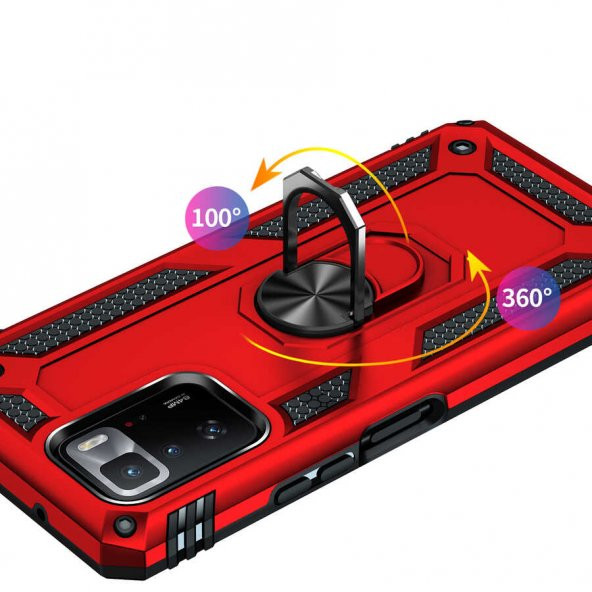 Poco X3 GT Kılıf Sofya Yüzüklü Standlı Silikon Kılıf - Resim 7