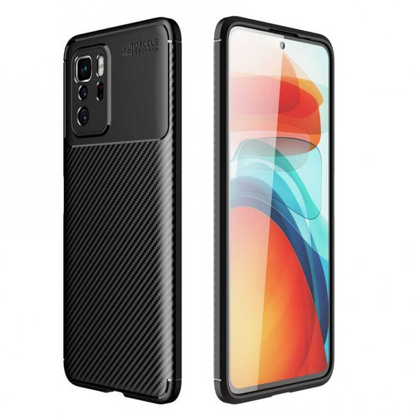 Poco X3 GT Kılıf Focus Karbon Kamera Korumalı Kılıf - 1