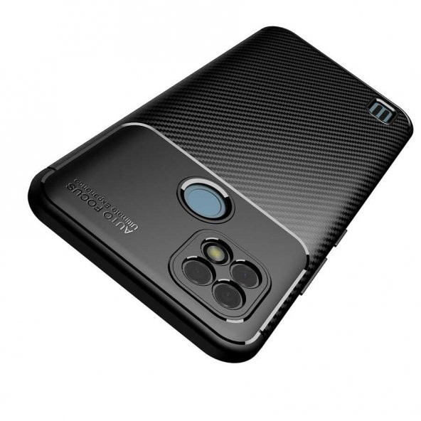 Realme C21 Kılıf Focus Karbon Kamera Korumalı Kılıf - 10