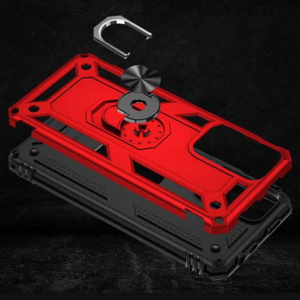 Xiaomi Redmi Note 11 Pro Kılıf Sofya Yüzüklü Stand Silikon Kılıf - 12