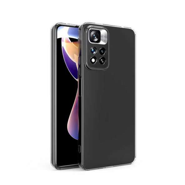 Xiaomi Redmi Note 11 Pro Kılıf Lüx Şeffaf Silikon Kılıf - 5