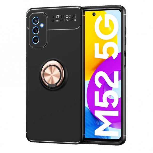 Samsung Galaxy M52 Kılıf Range Yüzüklü Standlı Silikon Kılıf - 3