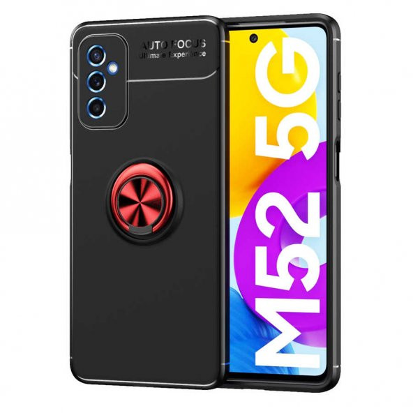 Samsung Galaxy M52 Kılıf Range Yüzüklü Standlı Silikon Kılıf - 4