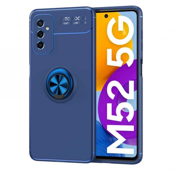 Samsung Galaxy M52 Kılıf Range Yüzüklü Standlı Silikon Kılıf - 5
