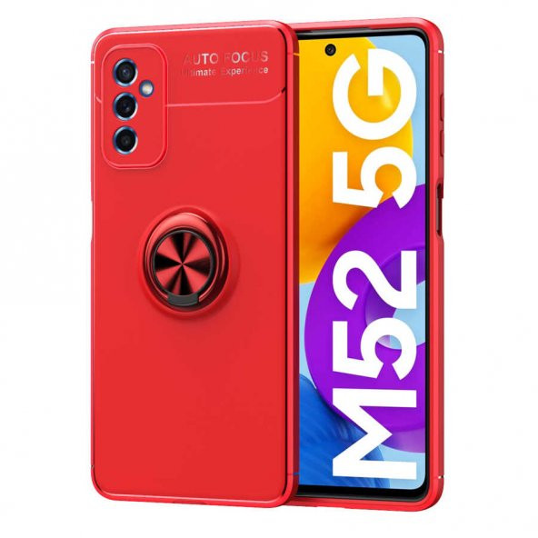 Samsung Galaxy M52 Kılıf Range Yüzüklü Standlı Silikon Kılıf - 6