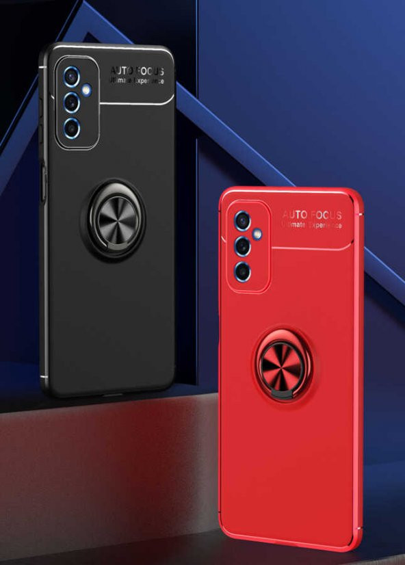 Samsung Galaxy M52 Kılıf Range Yüzüklü Standlı Silikon Kılıf - 9