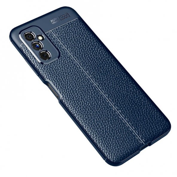 Samsung Galaxy M52 Kılıf Focus Deri Görünümlü Silikon Kılıf - 3