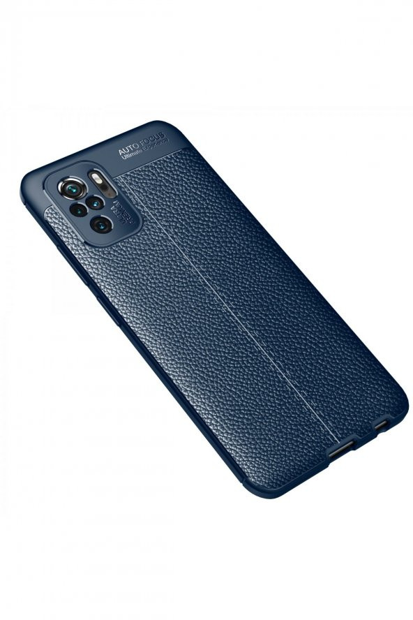 Xiaomi Redmi Note 10 Kılıf Focus Derili Silikon Kılıf - 7