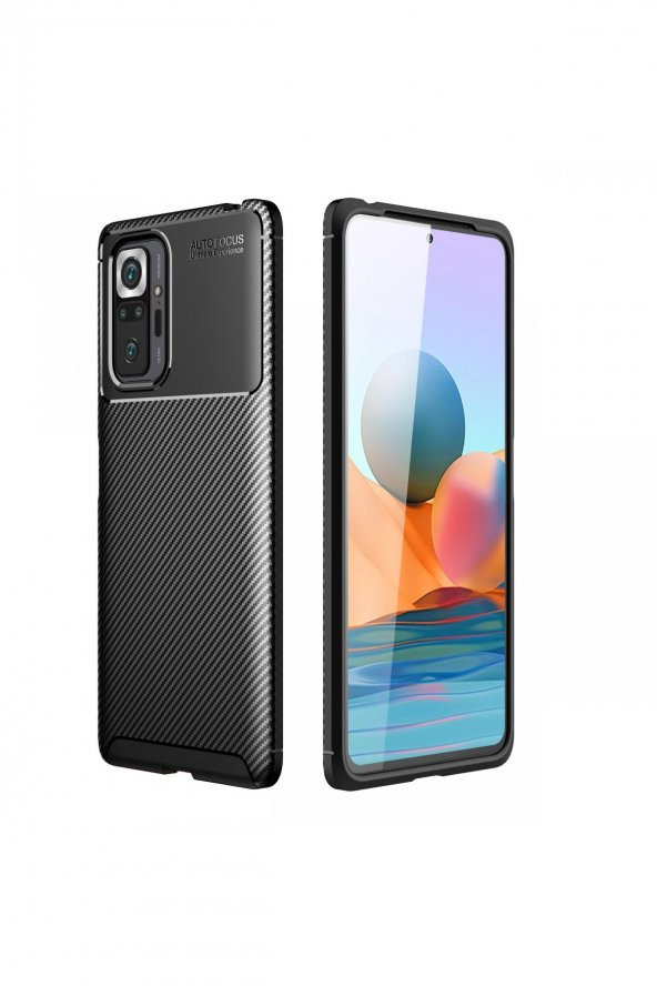 Xiaomi Redmi Note 10 Pro Kılıf Focus Karbon Silikon Kılıf