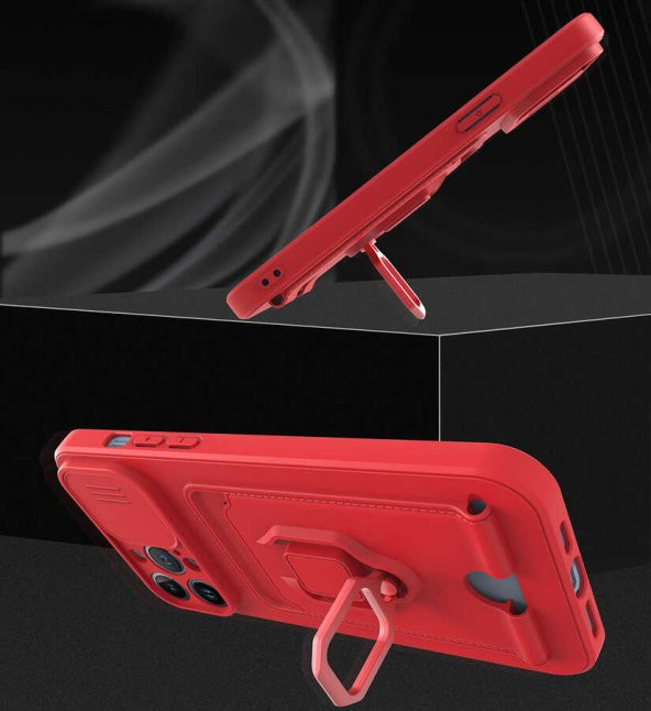 iPhone 13 Pro Max Kılıf Zuma Kamera Korumalı İpli Silikon Kılıf - 8