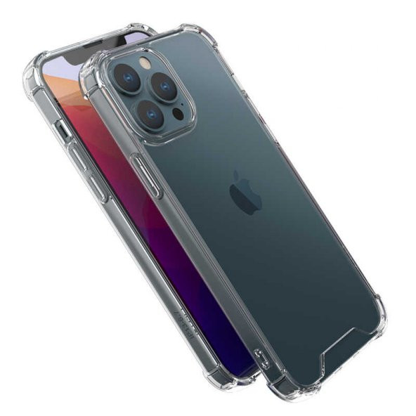 iPhone 13 Pro Kılıf Olex TPU Antishock Şeffaf Silikon Kılıf - 5