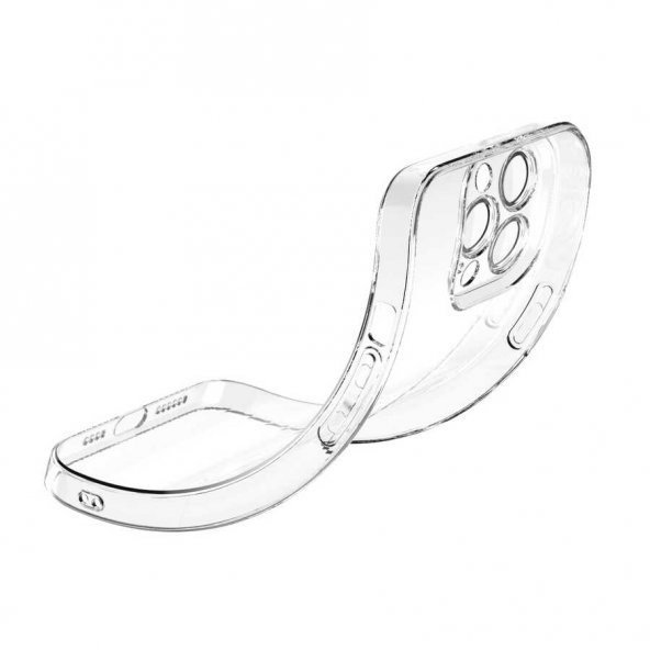 iPhone 13 Pro Kılıf Lüx Kamera Korumalı Şeffaf Silikon Kılıf - Resim 2