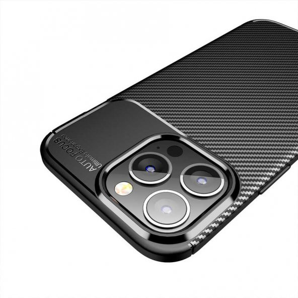 iPhone 13 Pro Kılıf Focus Karbon Kamera Korumalı Kılıf - 5