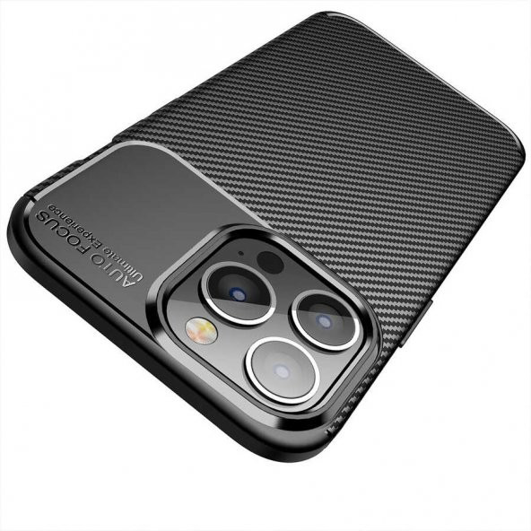 iPhone 13 Pro Kılıf Focus Karbon Kamera Korumalı Kılıf - 6