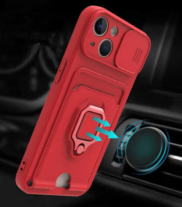 iPhone 13 Kılıf Zuma Kamera Korumalı İpli Silikon Kılıf - Resim 9