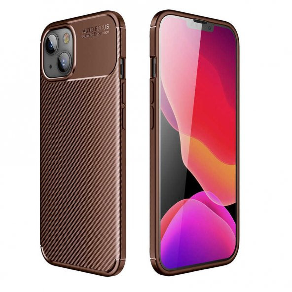 iPhone 13 Mini Kılıf Focus Karbon Kamera Korumalı Kılıf - 2