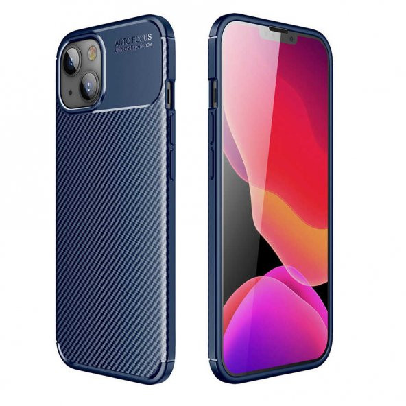 iPhone 13 Mini Kılıf Focus Karbon Kamera Korumalı Kılıf - 3
