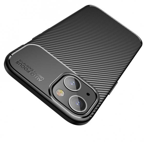 iPhone 13 Mini Kılıf Focus Karbon Kamera Korumalı Kılıf - 4
