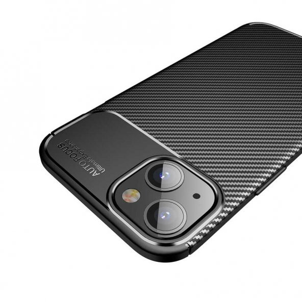 iPhone 13 Mini Kılıf Focus Karbon Kamera Korumalı Kılıf - 9