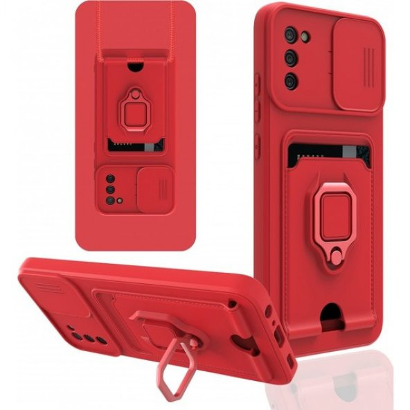 Samsung Galaxy A02S Kılıf Zuma Kartvizitli Yüzüklü Silikon Kılıf - Resim 3