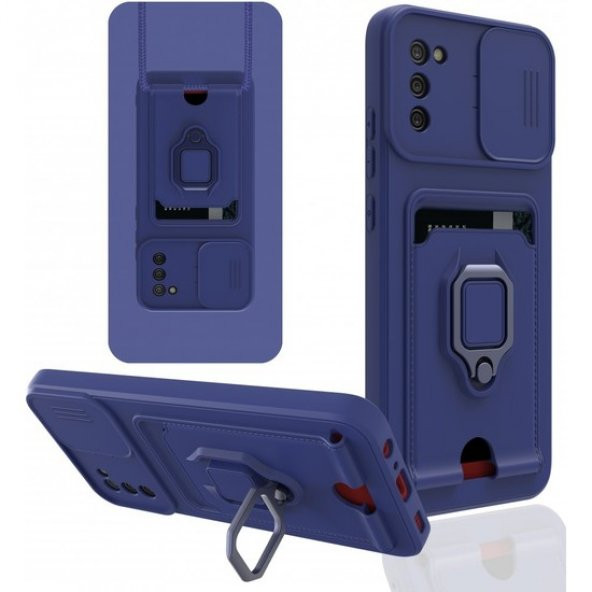 Samsung Galaxy A02S Kılıf Zuma Kartvizitli Yüzüklü Silikon Kılıf - Resim 4