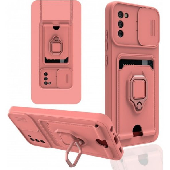 Samsung Galaxy A02S Kılıf Zuma Kartvizitli Yüzüklü Silikon Kılıf - Resim 6