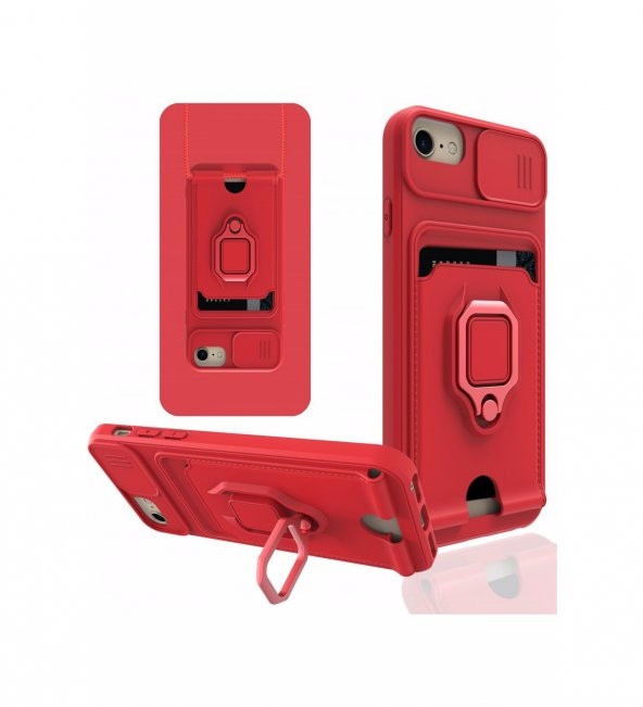 iPhone 6 Kılıf Zuma Kartvizitli Yüzüklü İpli Silikon Kılıf - Resim 2