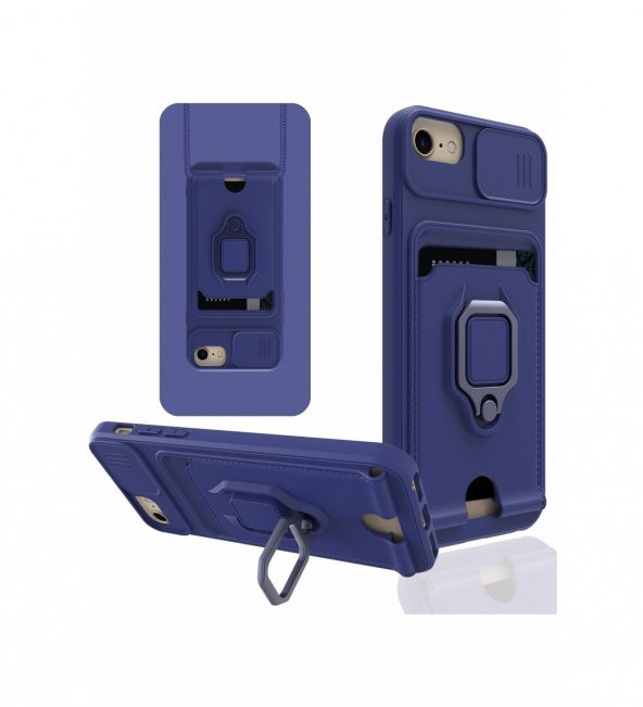 iPhone 6 Kılıf Zuma Kartvizitli Yüzüklü İpli Silikon Kılıf - Resim 4