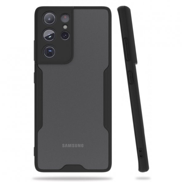 Samsung Galaxy S21 Ultra Kılıf Platin Kamera Koruma Silikon Kılıf