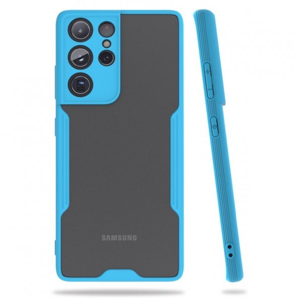 Samsung Galaxy S21 Ultra Kılıf Platin Kamera Koruma Silikon Kılıf - 5