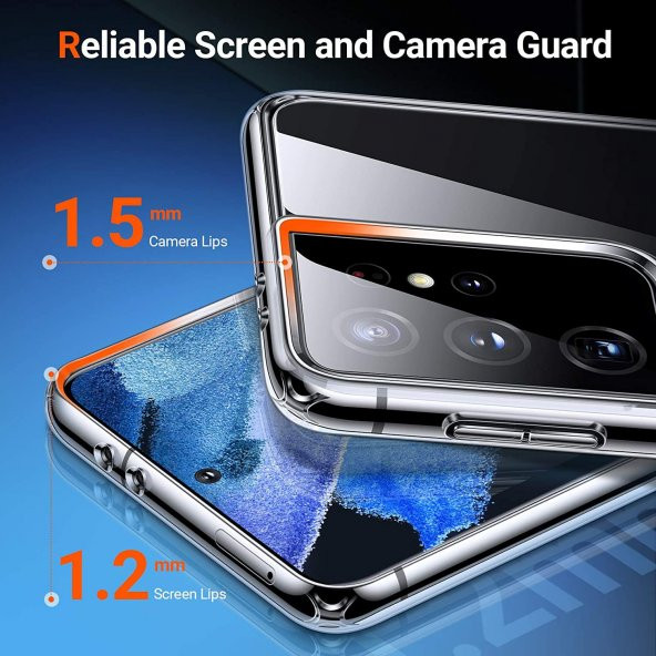 Samsung Galaxy S21 Plus Kılıf Lüx Şeffaf Silikon Kılıf - 4