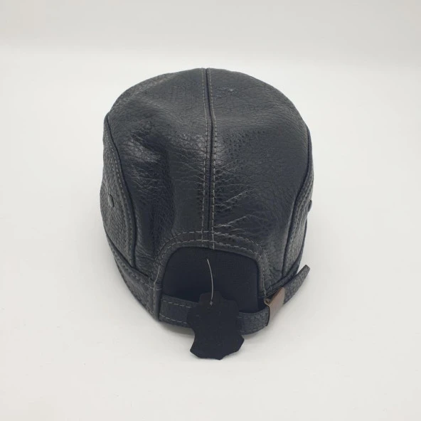 Baskılı Deri Erkek Kastro Şapka - 8
