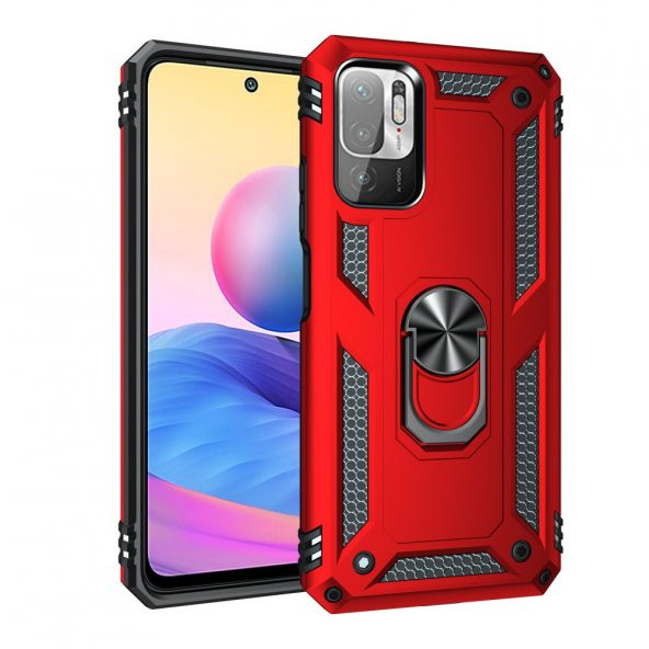 Xiaomi Poco M3 Pro Kılıf Sofya Yüzüklü Standlı Silikon Kılıf - 7