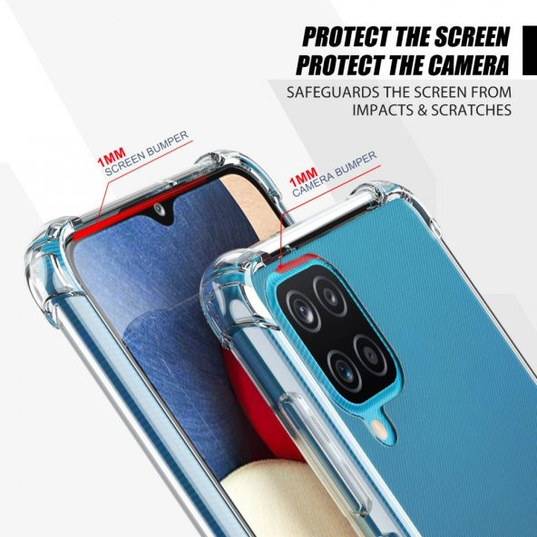 Samsung M12 Kılıf Olex TPU Antishock Şeffaf Silikon Kılıf - 3