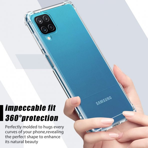 Samsung M12 Kılıf Olex TPU Antishock Şeffaf Silikon Kılıf - 4