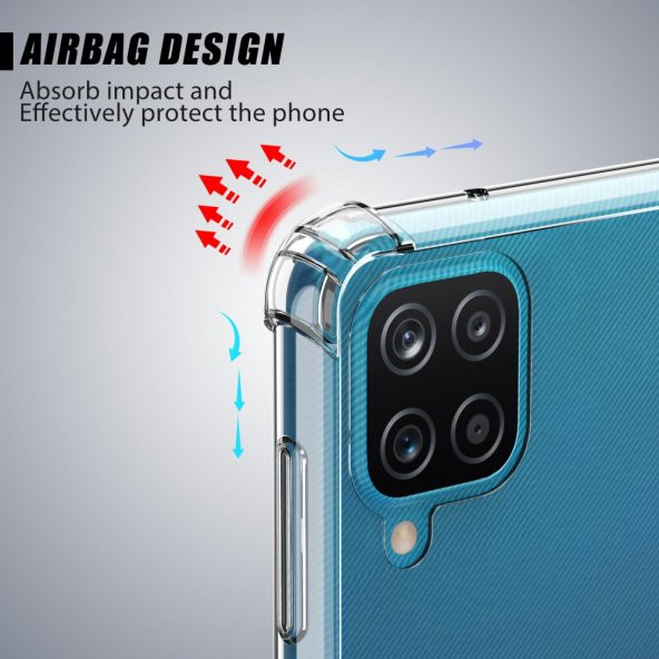 Samsung M12 Kılıf Olex TPU Antishock Şeffaf Silikon Kılıf - 5