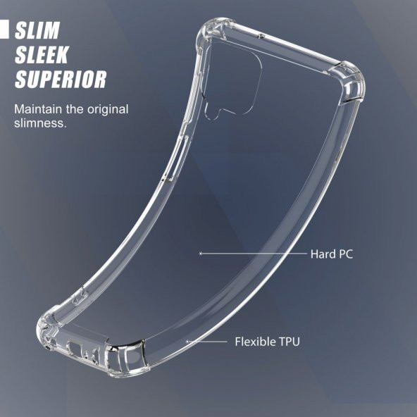 Samsung M12 Kılıf Olex TPU Antishock Şeffaf Silikon Kılıf - 7