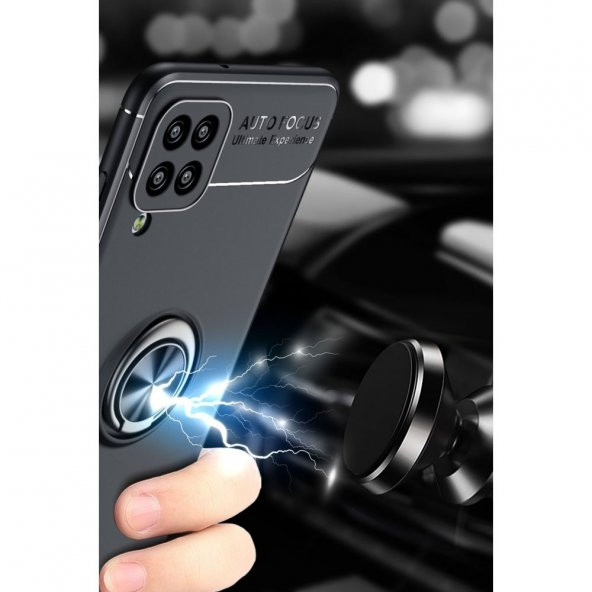 Samsung M12 Kılıf Range Yüzüklü Kamera Korumalı Kılıf - Resim 3