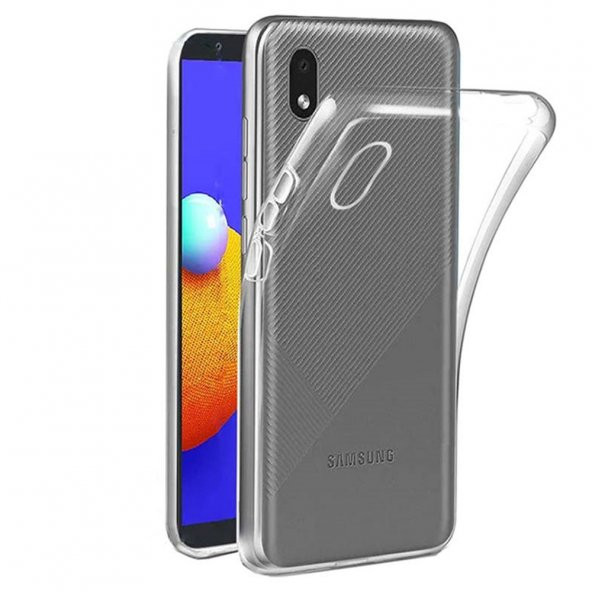 Samsung A01 Core Kılıf Lüx Kamera Korumalı Şeffaf Silikon Kılıf ürün görseli 1